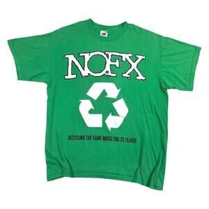 NOFX T-Shirt Men's MEDIUM 25 Years Recycling The Same Music RARE
